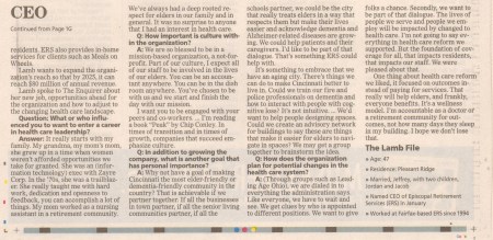 link to Cincinnati Enquirer story Sunday edition (1.29.17) - http://www.cincinnati.com/story/money/2017/01/27/ceo-chat-strong-role-models-forged-path-laura-lamb/97047612/