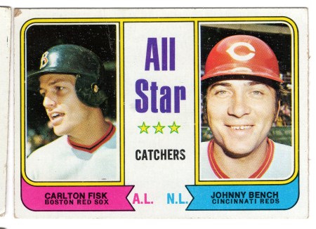 1974 Johnny Bench Carlton Fisk All-Star Catchers Topps 331
